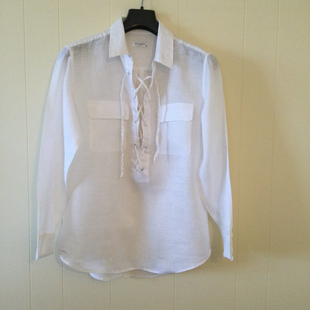 Equipment Femme Knox Linen pullover blouse